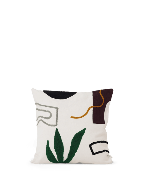 Nature-driven Modernist Graphic Square Accent Throw Pillow