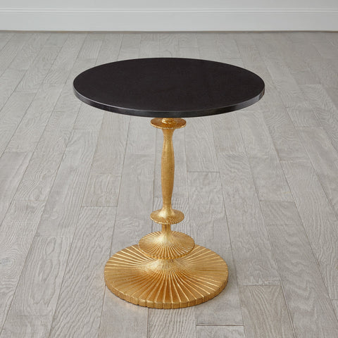 Global Views Contemporary Fluted Drum Center Table Accent Table