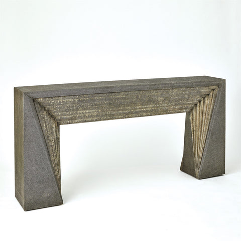 Global Views Deco Timeless Minimalist Art Deco Entryway Console