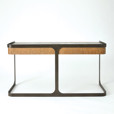 Studio A Element Modern Curved Marble Writing Desk