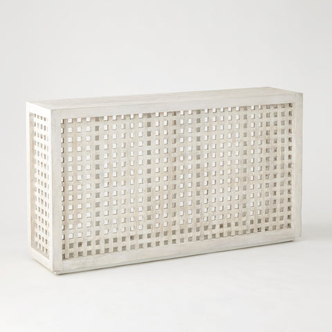 Studio A Timeless Minimalist Geometric Fretwork Entryway Console