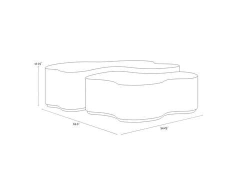 Modern Freeform Drum Nesting Table Set