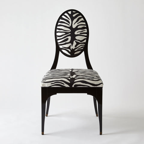 Timeless Minimalist Oval Back Upholstered Dining Side Chair
