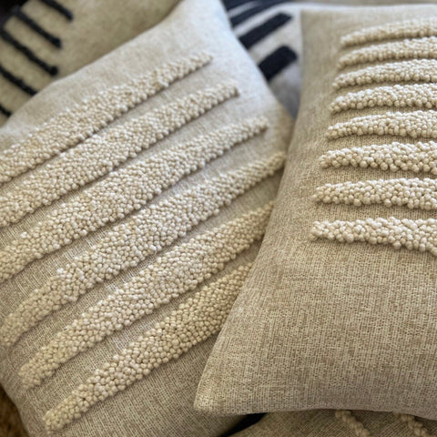 Powered by People Artful Traditionalist Handcrafted Embroidery Accent Throw Pillow - 20 x 20