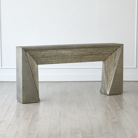 Global Views Deco Timeless Minimalist Art Deco Entryway Console