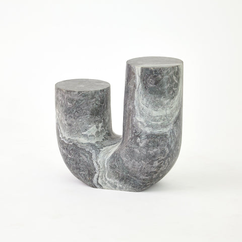 Global Views Timeless Minimalist Freeform Drum Center Table