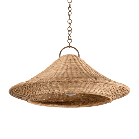 Baychester Ambient Handcrafted Conical Pendant Light Coastal