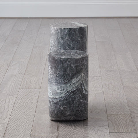 Global Views Timeless Minimalist Freeform Drum Center Table