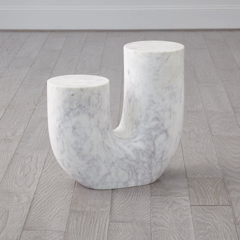 Global Views Timeless Minimalist Freeform Drum Center Table