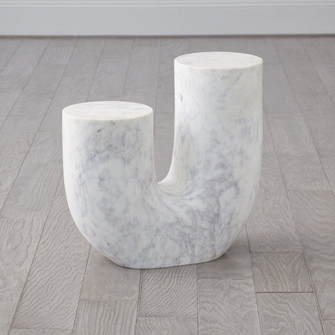 Global Views Timeless Minimalist Freeform Drum Center Table