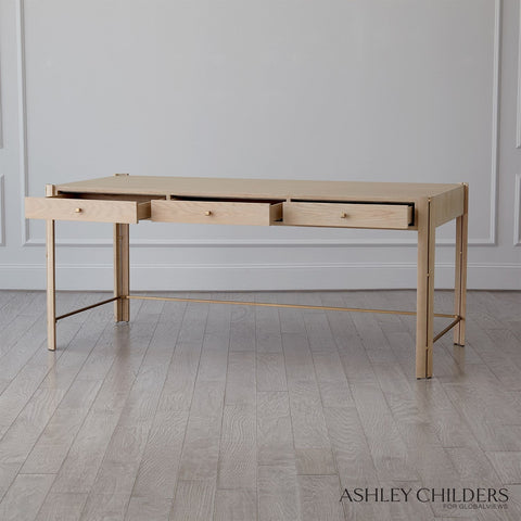 Global Views Paxton Timeless Minimalist Modern Writing Desk