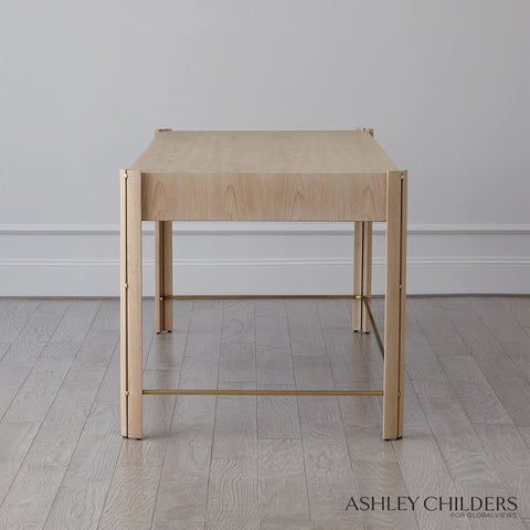 Global Views Paxton Timeless Minimalist Modern Writing Desk