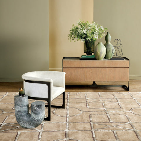 Global Views Timeless Minimalist Freeform Drum Center Table