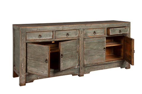 Flemmer Rustic Sideboard with Antique Distressed Finish Cabinet