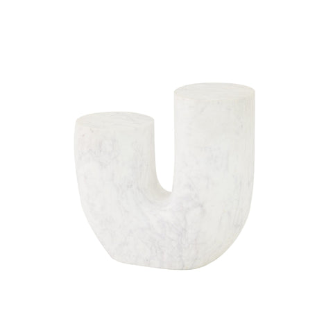 Global Views Timeless Minimalist Freeform Drum Center Table