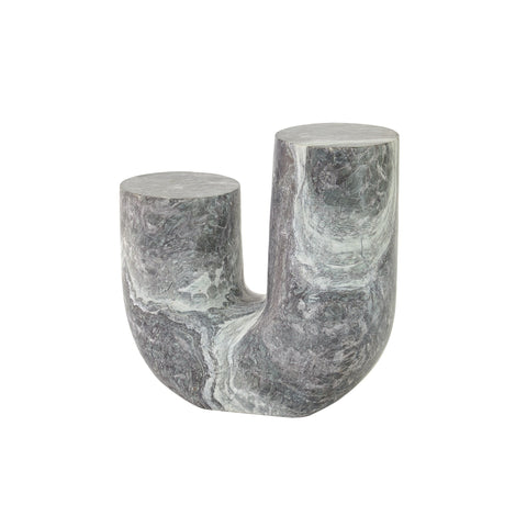 Global Views Timeless Minimalist Freeform Drum Center Table