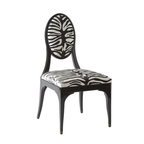 Timeless Minimalist Oval Back Upholstered Dining Side Chair