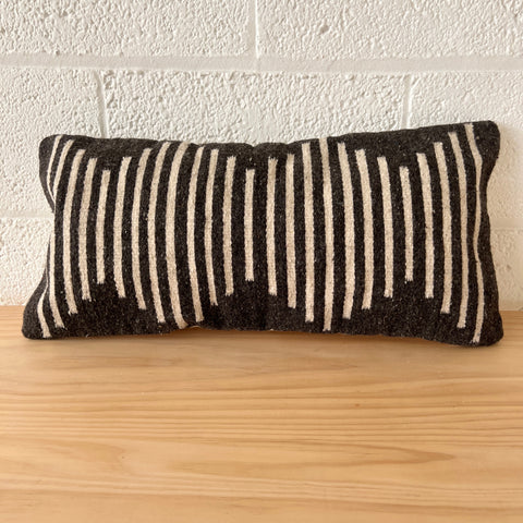 Monochromatic Handwoven Scandinavian Wool Lumbar Pillow