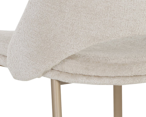 Timeless Minimalist Contemporary Keyhole Upholstered Counter Stool
