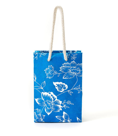 Holiday Floral Graphic Handmade Gift Bag