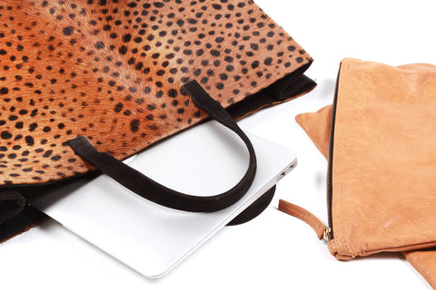 Animal Graphic Lined Tote with Magnetic Closure