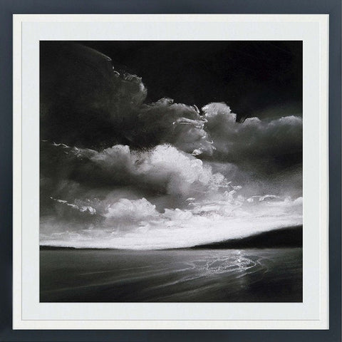 Moonlit Bay II Print with Black Frame Wall Art