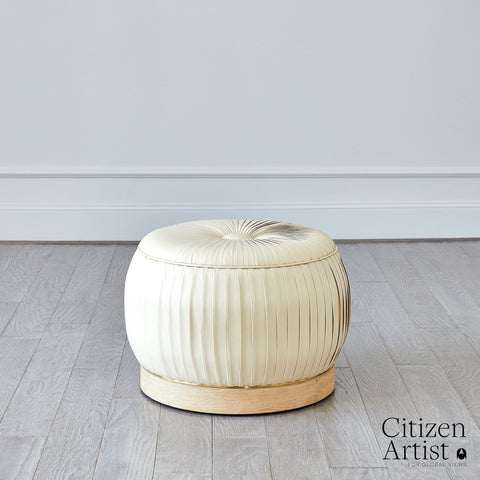 Space Saving Modern Upholstered Pouf Ottoman