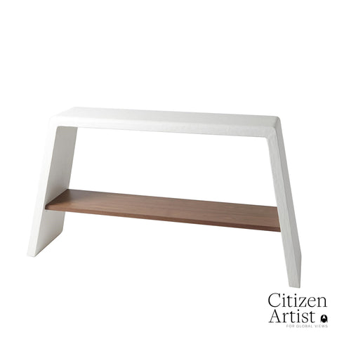 Global Views Eddy Timeless Minimalist Curved Entryway Console - 60 W