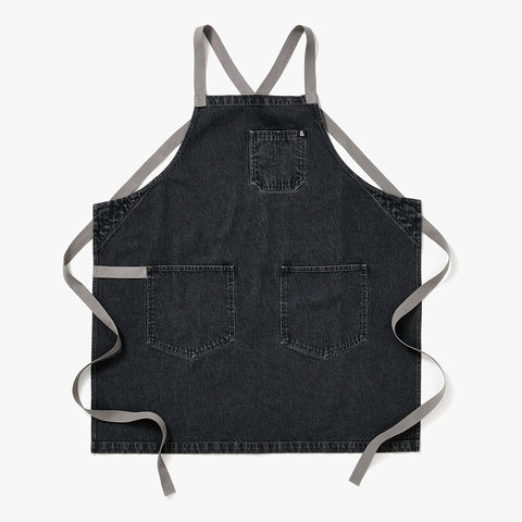 Pinafore Solid Crossback Apron with Patch Pockets