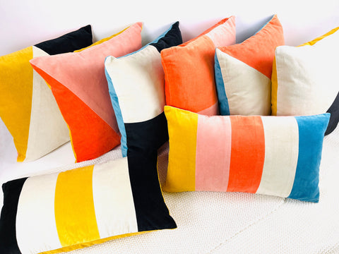 Mix & Match Mid Century Cotton Velvet Pillow Cover