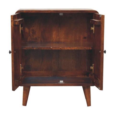 Mid Century Scandinavian Accent Cabinet with Knob Handle