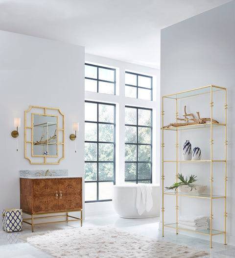 Worlds Away Clifford Mid Century Freestanding Bathroom Vanity