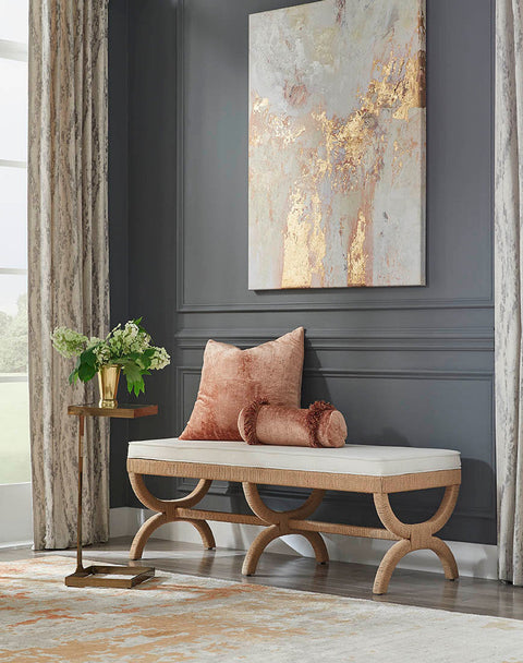 Xanadu Nature-Driven Modernist Organic Handmade Accent Bench