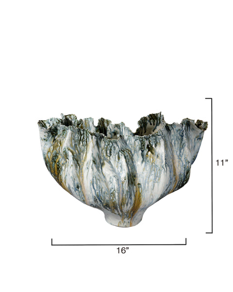 Decorating Essentials Handcrafted Asymmetrical Bowl Vase