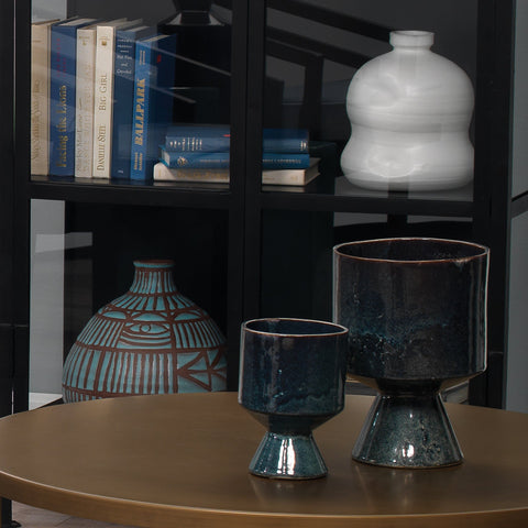 Decorating Essentials Footed Vase with Reactive Glaze