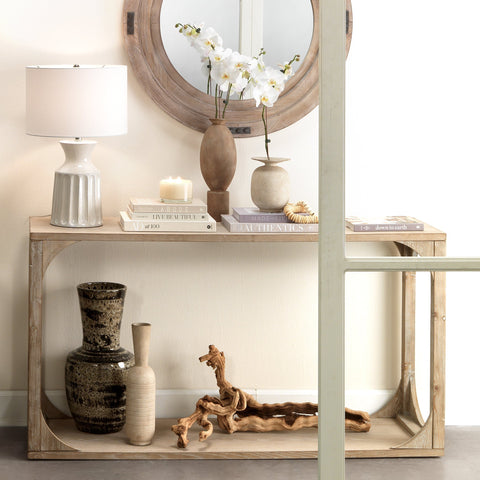 Decorating Essentials Rustic Distressed Etched Table Vase