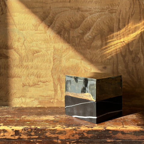 50/50 Box, Brass over Midnight Marble