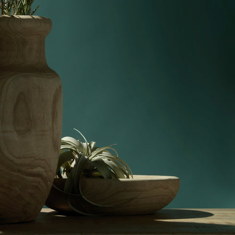 Decorating Essentials Handcrafted Rustic Carving Decorative Bowl