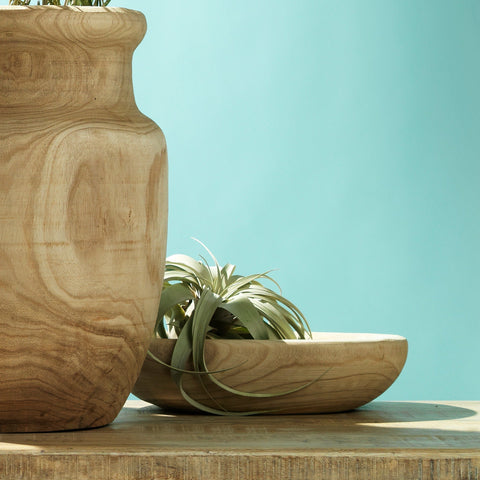 Decorating Essentials Handcrafted Rustic Carving Decorative Bowl