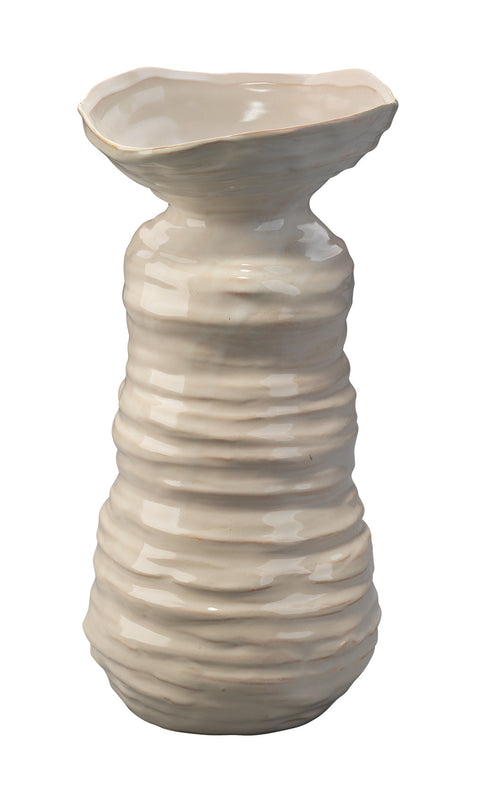 Decorating Essentials Asymmetrical Ribbed Sculpture Vase
