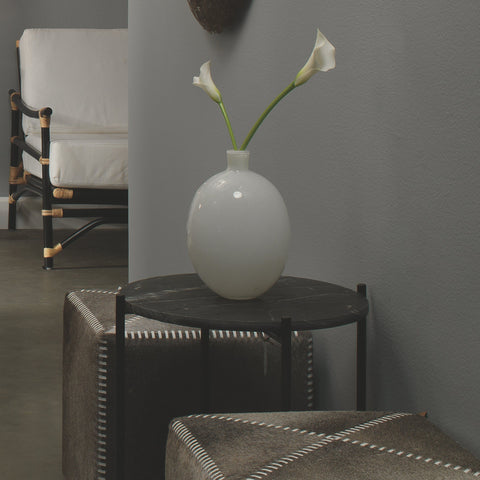 Decorating Essentials Minimalist Oval Handcrafted Table Vase