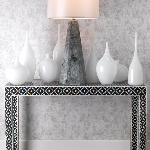 Decorating Essentials Minimalist Oval Handcrafted Table Vase