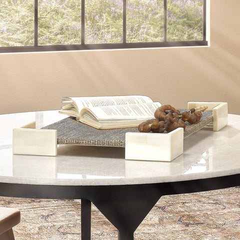 Contemporary Abstract Crafted Serving Tray