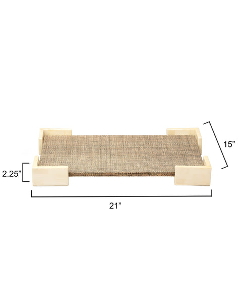 Contemporary Abstract Crafted Serving Tray