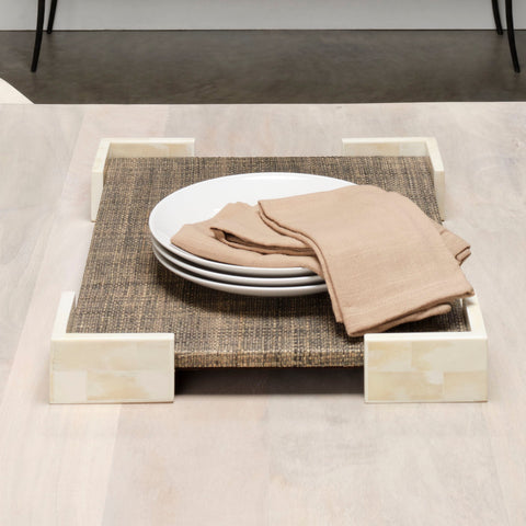 Contemporary Abstract Crafted Serving Tray