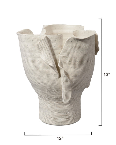 Decorating Essentials Modern Asymmetrical Art Vase Decorative Vessel