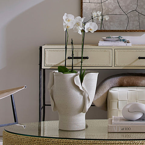 Decorating Essentials Modern Asymmetrical Art Vase Decorative Vessel