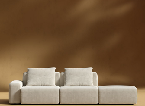 Kaye Contemporary Corduroy Modular Sofa