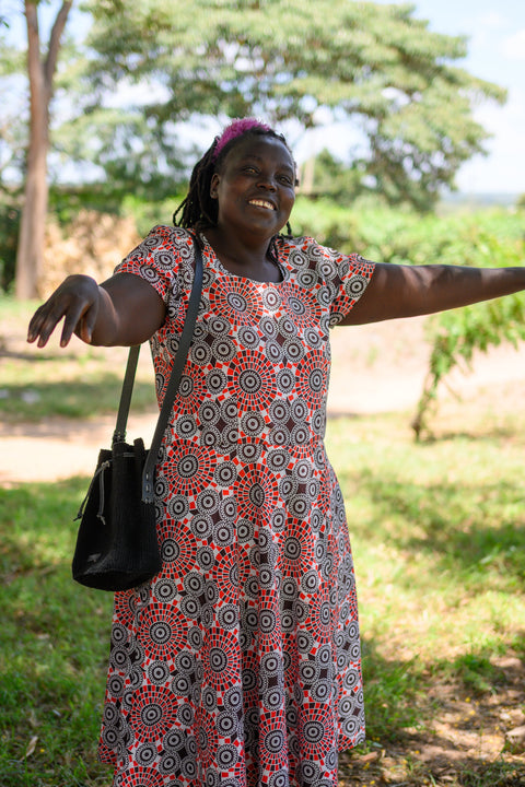 Solid Drawstring Bucket Bag with Adjustable Shoulder Straps
