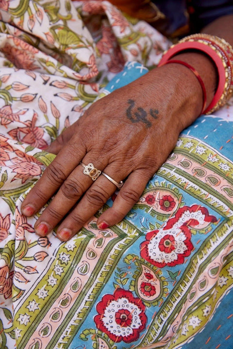 Powered by People Topanga Quilted Bohemian Floral Rectangle Handcrafted Throw - 54 x 84